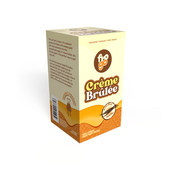 Big Country Raw - Yogourt Glacé au Lait de Chèvre, Crème Brûlée - Supplément Congelé pour Chiens
