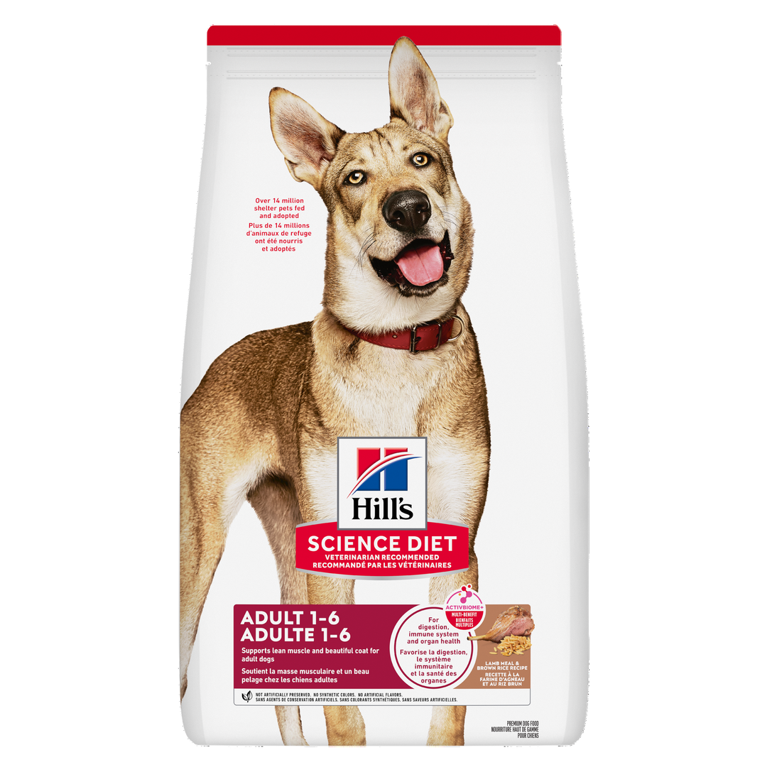 Hill's Science Diet - Agneau et Riz Brun - Nourriture Sèche pour Chiens Adultes 1-6 Ans