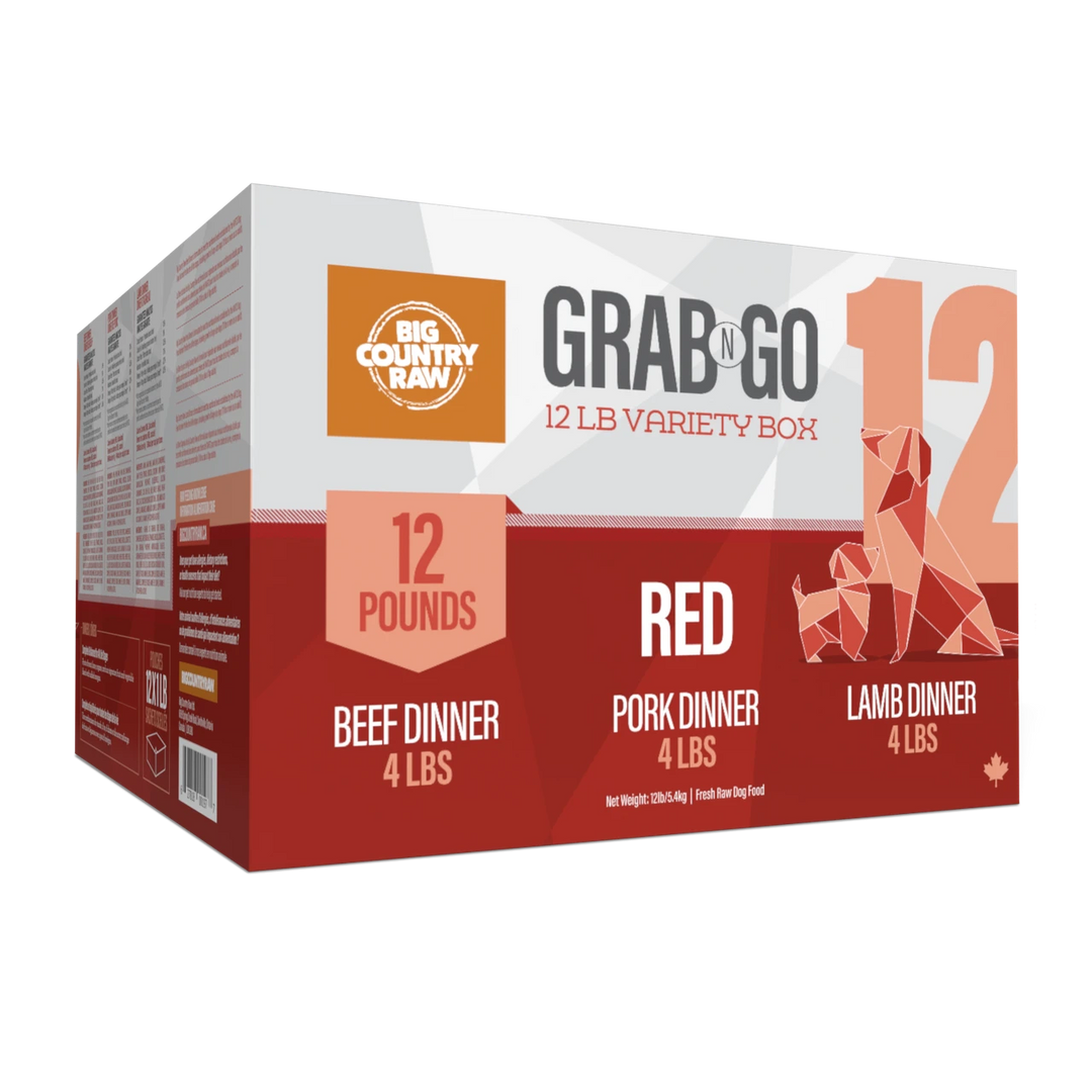 Big Country Raw Grab N Go - Viande Rouge - Nourriture Crue Congelée pour Chiens