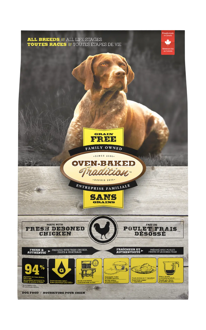 Oven-Baked Tradition Sans Grains - Poulet Frais Désossé - Nourriture Sèche pour Chiens