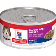Hill's Science Diet - Chat Senior 7+ Pâté de Boeuf - Nourriture Humide pour Chats