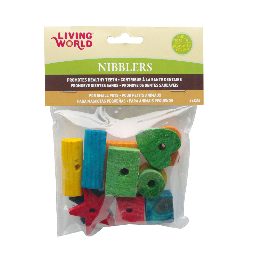 Living World - Morceaux de Bois à Gruger Nibblers Variés - Jouet pour Rongeurs