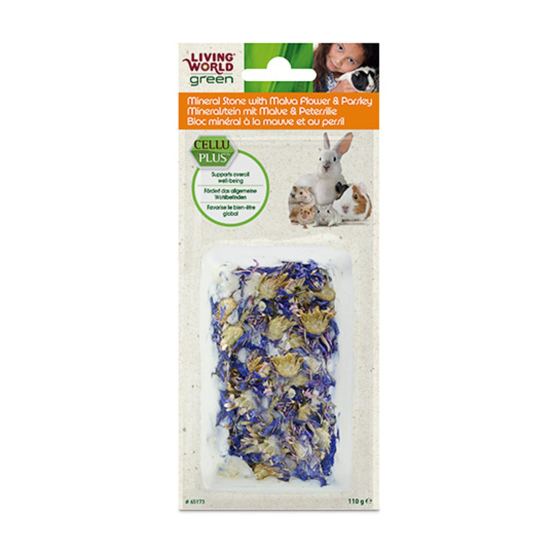 *LW Gâteries Rongeur Bloc Minéral Mauve et Persil 110g