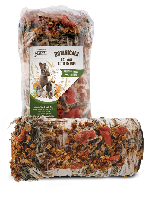 Living World Green - Botte de Foin Botanicals aux Légumes - Gâteries pour Rongeurs