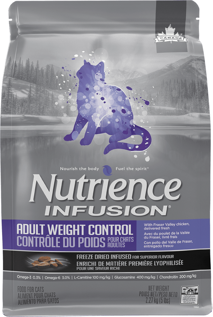 Nutrience Infusion - Contrôle du Poids, Poulet de la Vallée du Fraser - Nourriture Sèche pour Chats Adultes