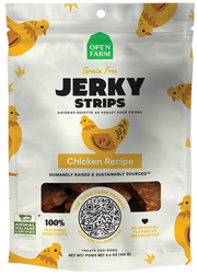 Open Farm - Lanières Jerky de Poulet - Gâteries Tendres Sans Grains pour Chiens