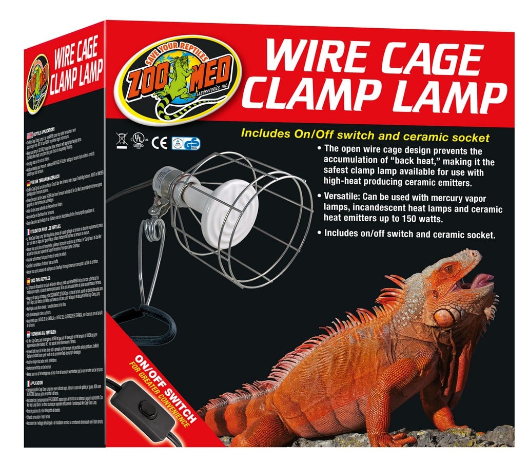 ZOO MED Lampe à Pince à Cage Métallique pour Reptiles