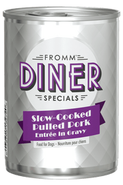 Fromm Diner Specials - Porc Effiloché en Sauce - Nourriture Humide pour Chiens