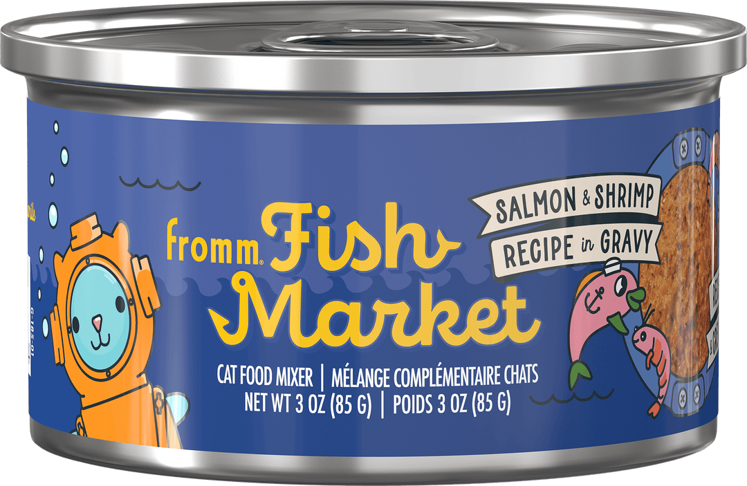 Fromm Fish Market - Chat Saumon et Crevette en Sauce - Garniture pour Nourriture pour Chats