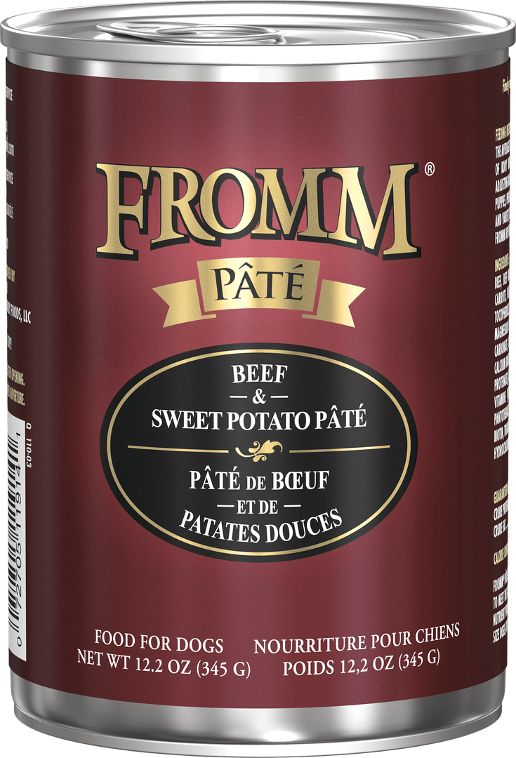 Fromm Gold Sans Grains - Pâté de Boeuf et Patates Douces - Nourriture Humide pour Chiens
