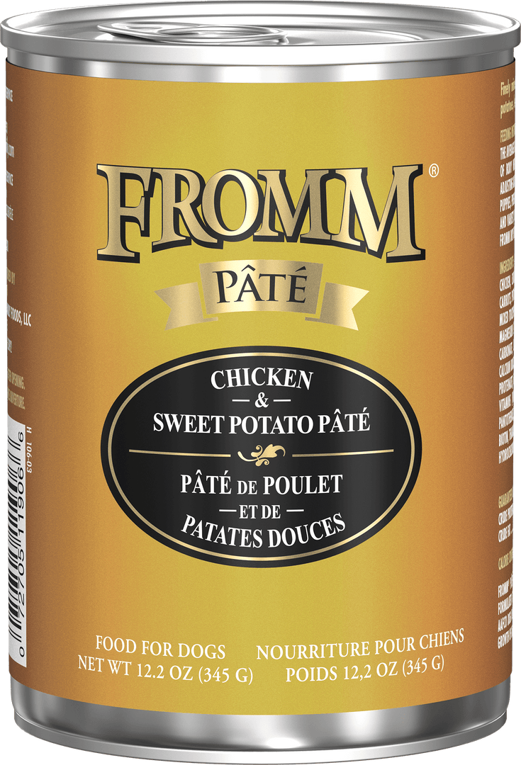 Fromm Gold Sans Grains - Pâté Poulet et Patates Douces - Nourriture Humide pour Chiens