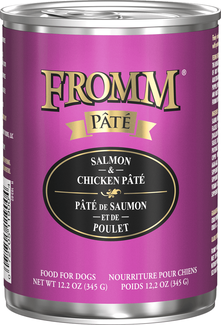Fromm Gold Sans Grains - Pâté de Saumon et Poulet - Nourriture Humide pour Chiens