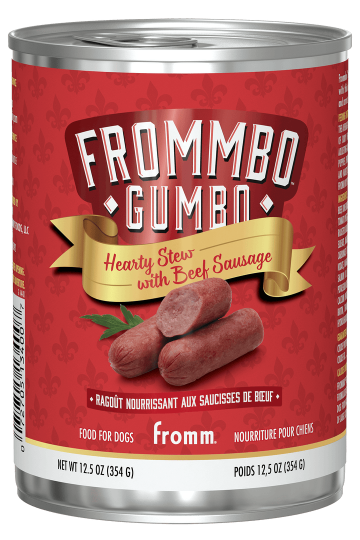 Fromm Frommbo Gumbo - Ragoût Nourrisant aux Saucisses de Boeuf - Nourriture Humide pour Chiens