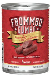 Fromm Frommbo Gumbo - Ragoût Saucisses de Boeuf - Nourriture Humide pour Chiens