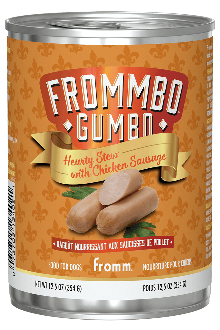Fromm Frommbo Gumbo - Ragoût Saucisses de Poulet - Nourriture Humide pour Chiens