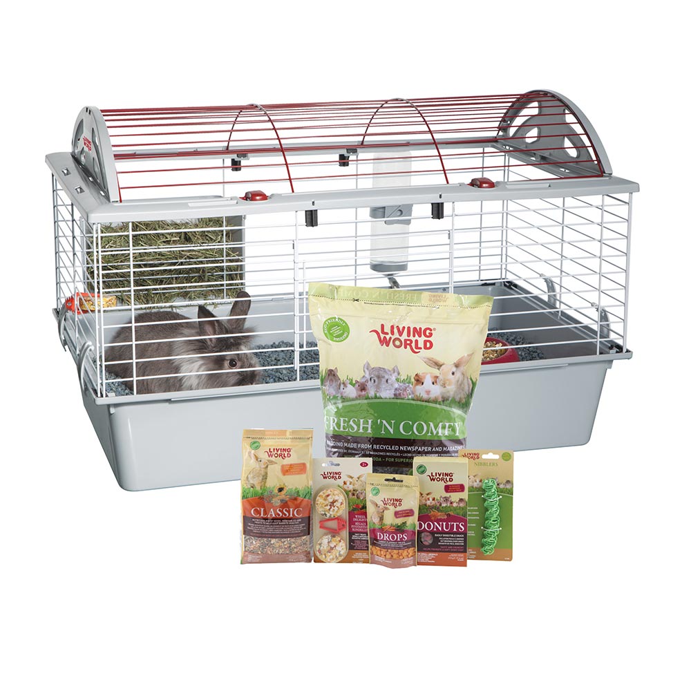 Living World - Cage Équipée de Luxe - Cage pour Lapins
