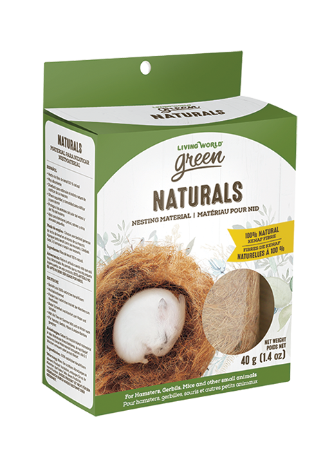 Living World Green - Matériau de Nid Naturals en Kenaf - Litière pour Rongeurs