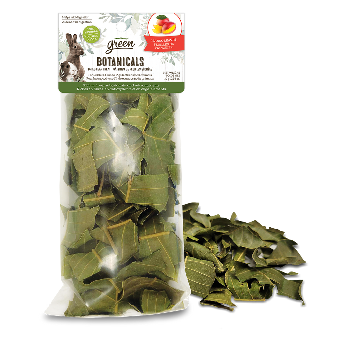 Living World Green - Feuilles de Manguier Botanicals - Gâteries pour Rongeurs