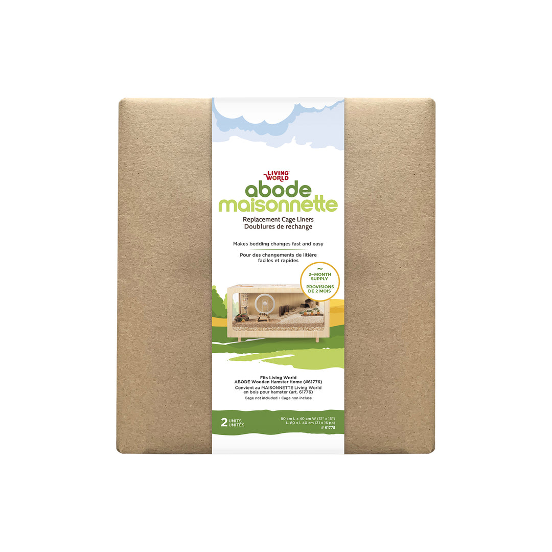 Living World - Doublures de Rechange pour Habitat Maisonnette - Accessoire pour Hamsters