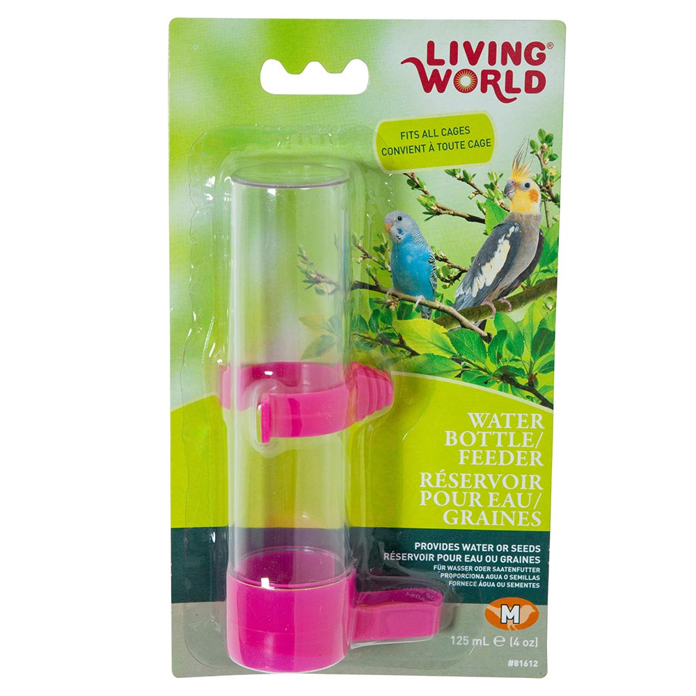 Living World - Réservoir à Eau et à Graines en Verre - Abreuvoir pour Oiseaux