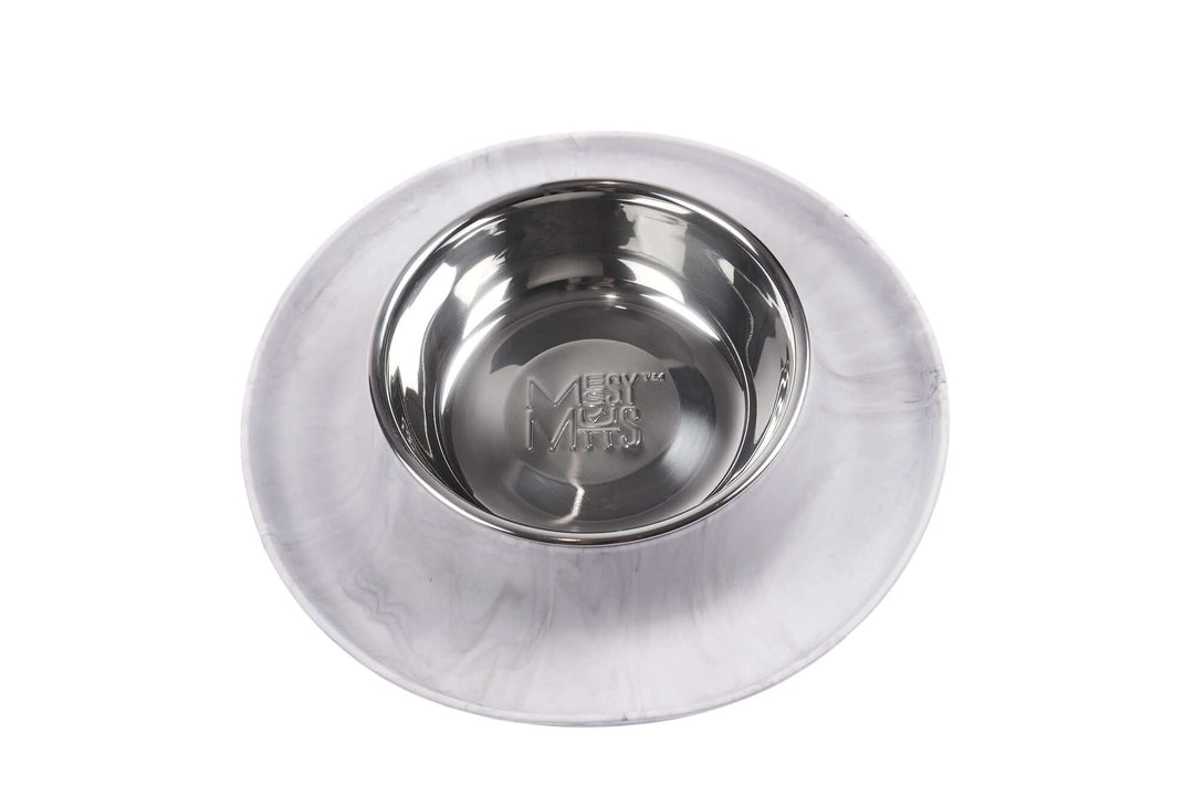 Messy Mutts - Gamelle Simple en Acier Inoxydable avec Base en Silicone - Bol pour Chiens