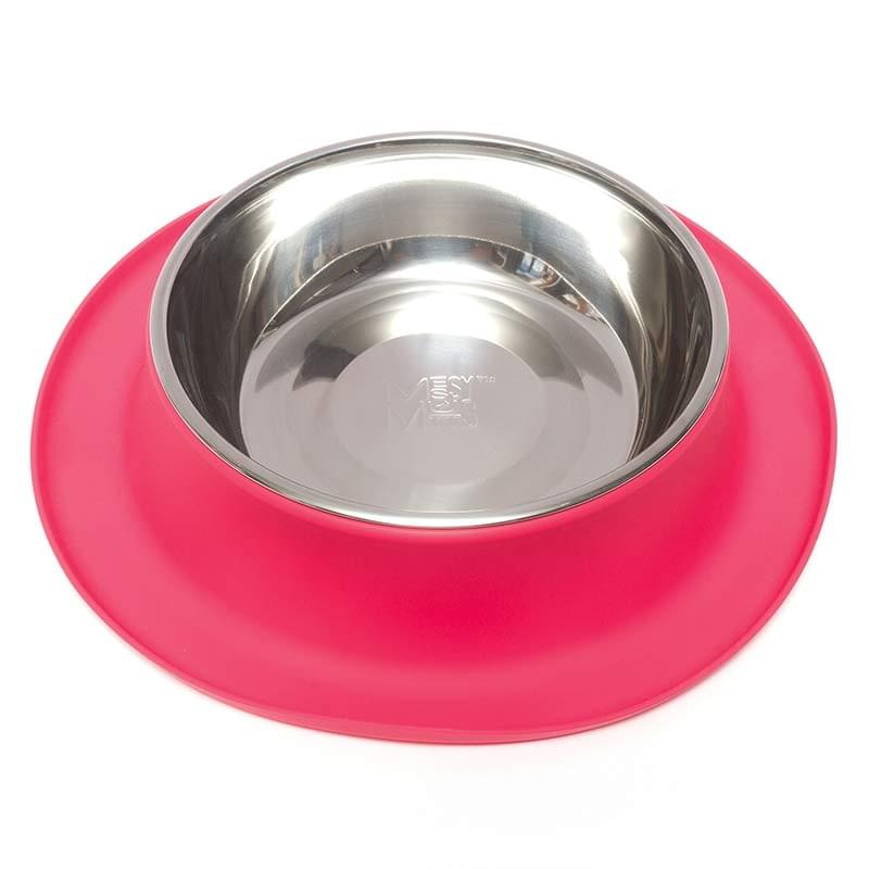 *MESSY MUTTS Bol Simple Inox Base M Rouge