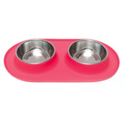 *MESSY MUTTS Bol Double Inox Base M Rouge