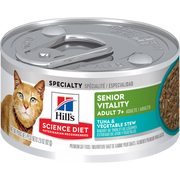 Hill's Science Diet Healthy Cuisine - Chat Senior 7+ Vitalité Ragoût de Thon et Légumes - Nourriture Humide pour Chats