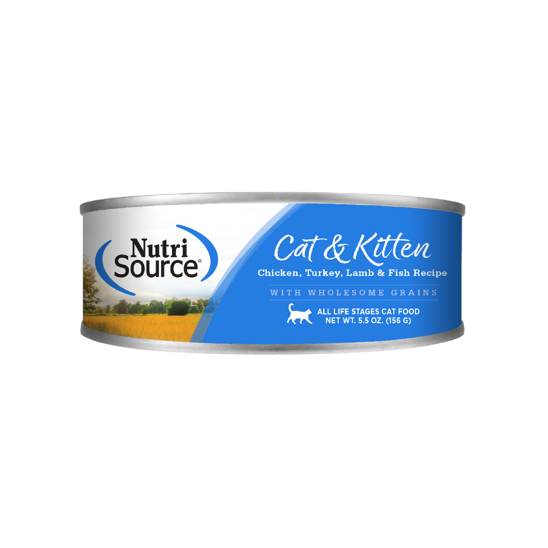 NutriSource - Poulet, Dinde, Agneau et Poisson - Nourriture Humide en Pâté pour Chats & Chatons