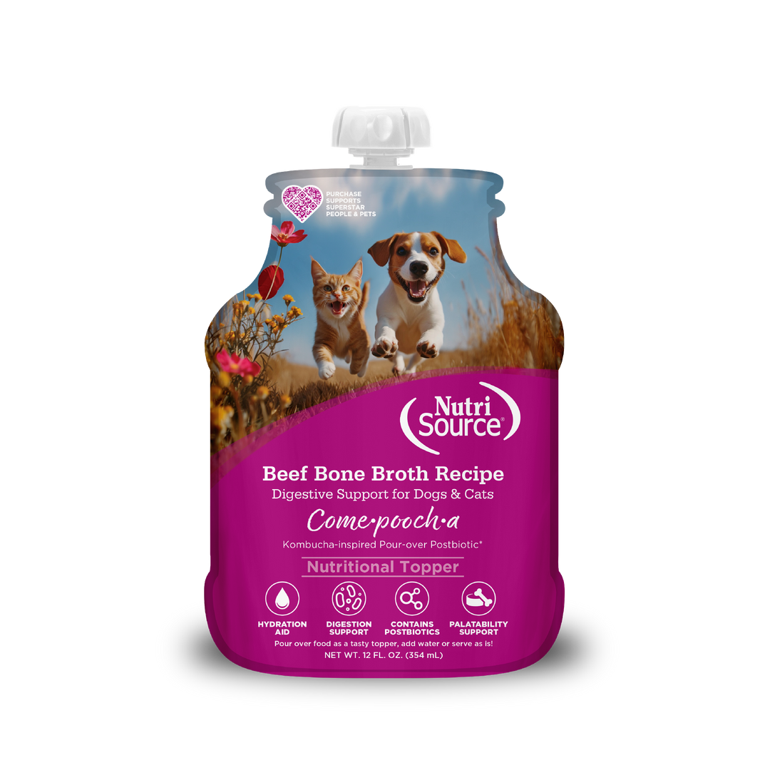 NutriSource Come-Pooch-A - Chien Boeuf en Bouillon - Garniture pour Chiens en Pochette