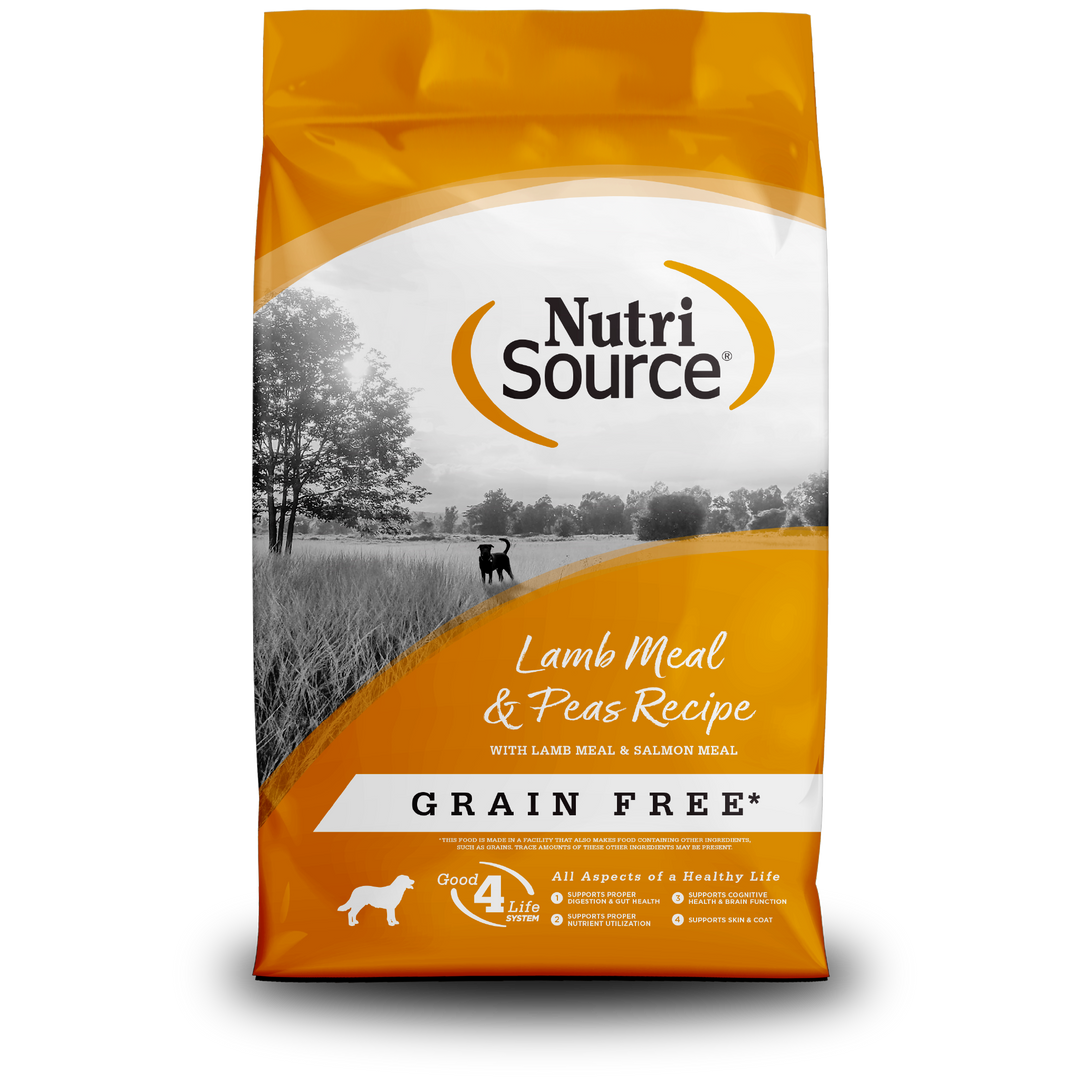 NutriSource - Chien Agneau et Pois - Nourriture Sèche Sans Grains pour Chiens