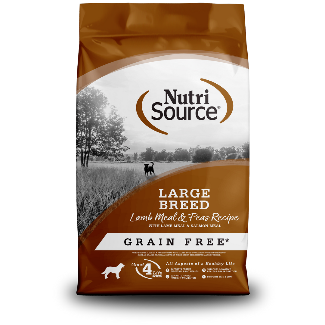 NutriSource Sans Grains - Agneau et Pois - Nourriture Sèche pour Chiens de Grandes Races