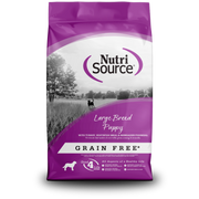 NutriSource Sans Grains - Dinde et Poisson Menhaden - Nourriture Sèche pour Chiots de Grandes Races