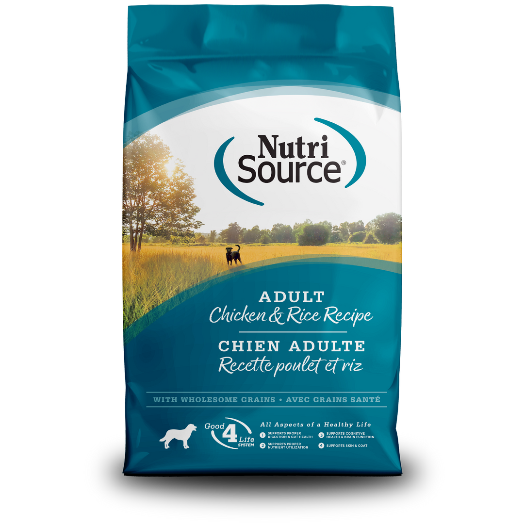 NutriSource - Chien Adulte Poulet et Riz - Nourriture Sèche pour Chiens