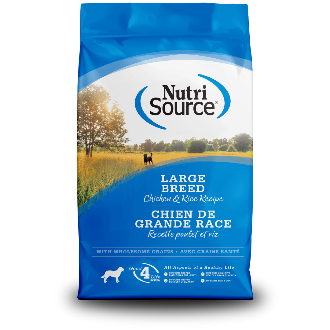 NutriSource - Chien Grande Race - Poulet et Riz - Nourriture Sèche pour Chiens