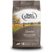 NutriSource Grains Santé - Poulet et Riz - Nourriture Sèche pour Chiens Seniors 7+ Ans