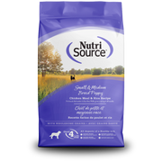 NutriSource Grains Santé - Poulet et Riz - Nourriture Sèche pour Chiots de Petites et Moyennes Races