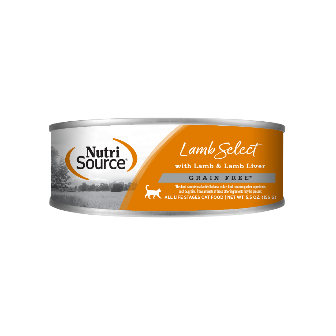 NutriSource - Chat " Lamb Select" Pâté d'Agneau et Foie d'Agneau - Nourriture Humide Sans Grains pour Chats