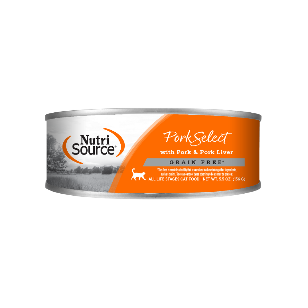 NutriSource - Chat "Pork Select" Pâté de Porc et Foie de Porc - Nourriture Humide Sans Grains pour Chats