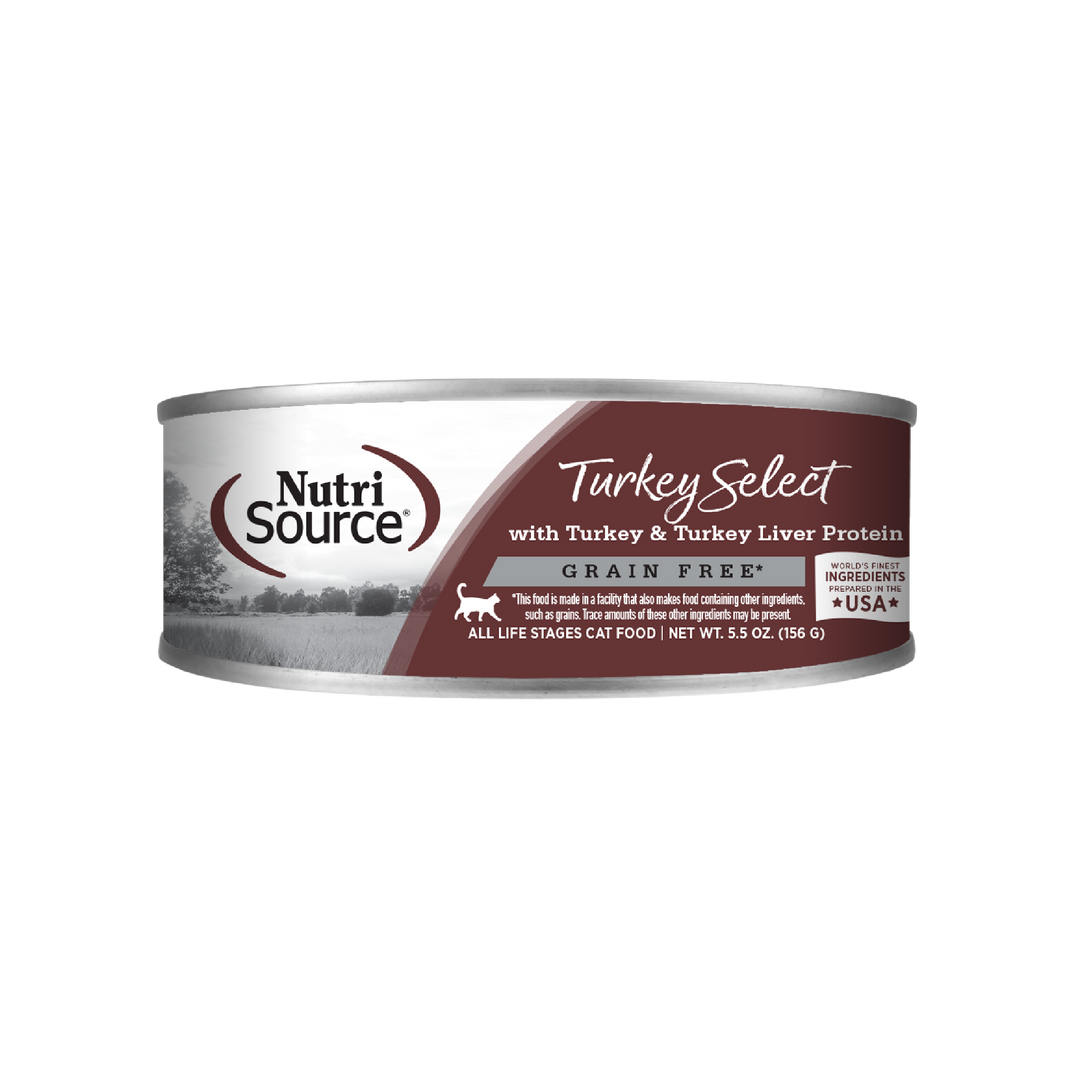 NutriSource - Turkey Select - Dinde et Foie de Dinde - Nourriture Humide Sans Grains en Pâté pour Chats & Chatons