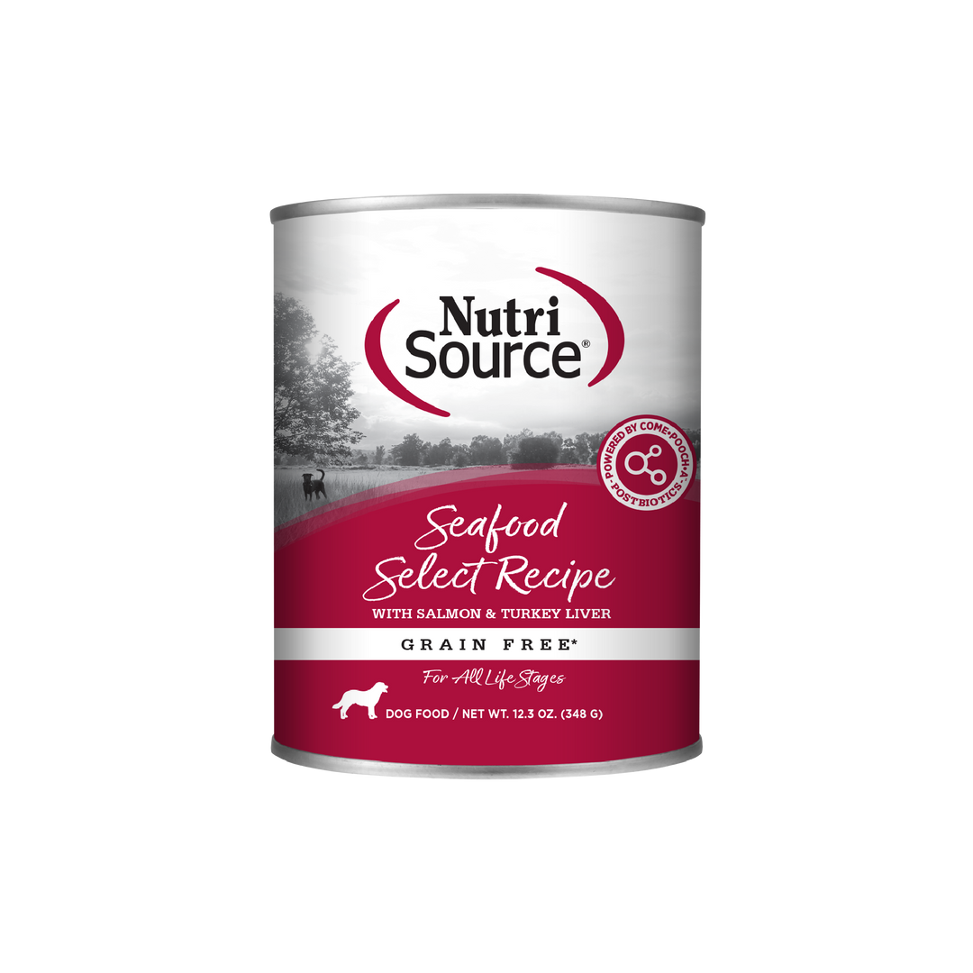 NutriSource - Chien Pâté de Saumon et Foie de Dinde (Seafood Select) - Nourriture Humide Sans Grains pour Chiens