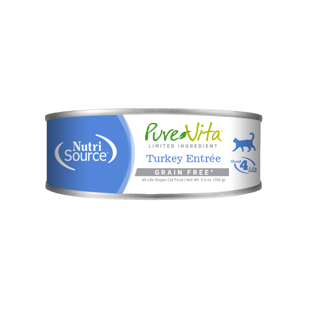 NutriSource PureVita - Entrée à la Dinde - Nourriture Humide Sans Grains à Ingrédients Limités pour Chats