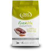 NutriSource PureVita - Canard et Lentilles - Nourriture Sèche Sans Grains à Ingrédients Limités pour Chats