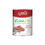 NutriSource PureVita - Pâté Boeuf - Nourriture Humide Sans Grains à Ingrédients Limités pour Chiens