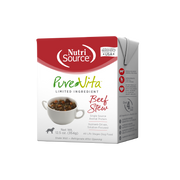 NutriSource PureVita - Ragoût de Boeuf - Nourriture Humide à Ingrédients Limités pour Chiens en Tetra Pak
