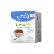 NutriSource PureVita - Ragoût Dinde - Nourriture Humide à Ingrédients Limités pour Chiens en Tetra Pak
