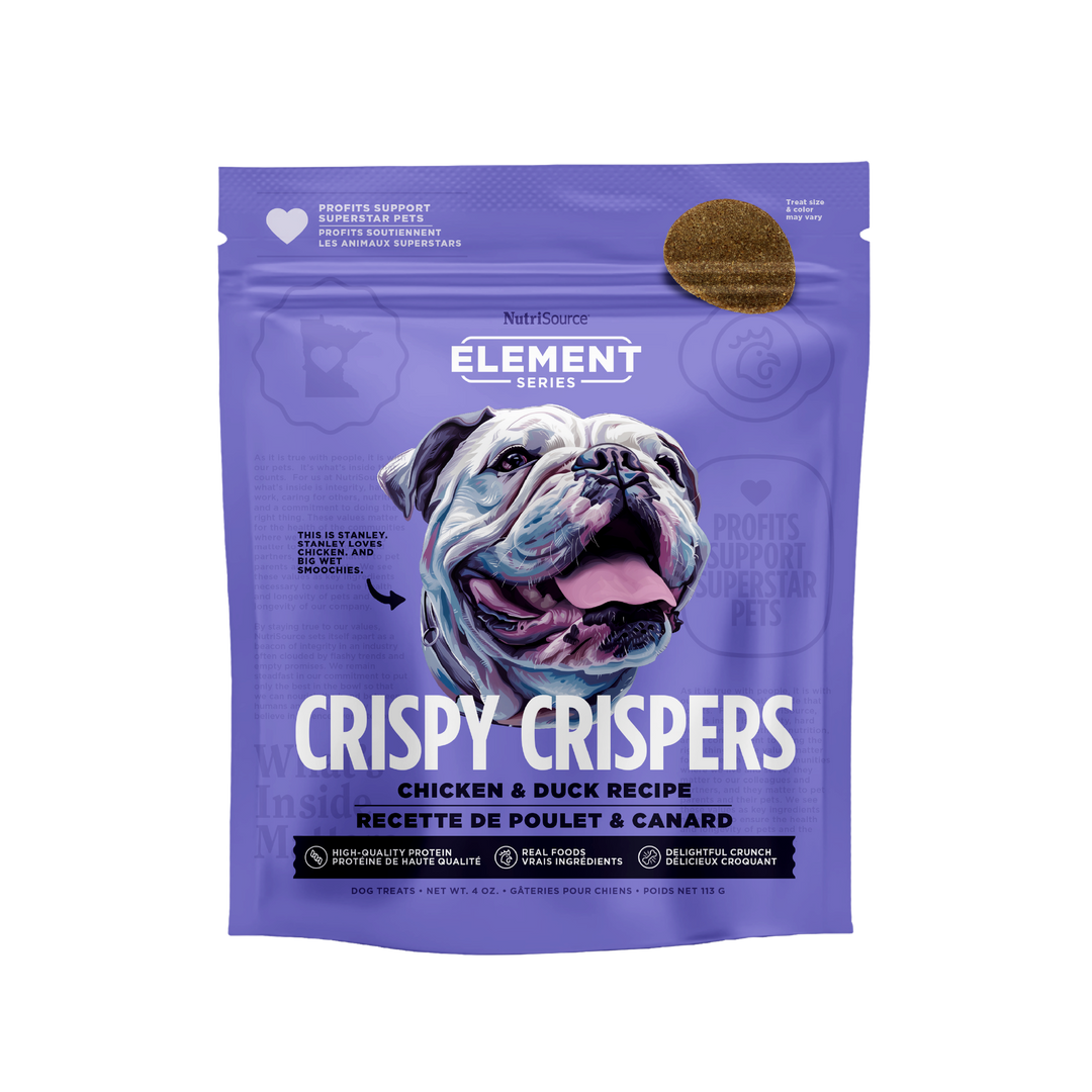 NutriSource Element Crispy Crispers - Poulet et Canard - Gâteries Tendres pour Chiens