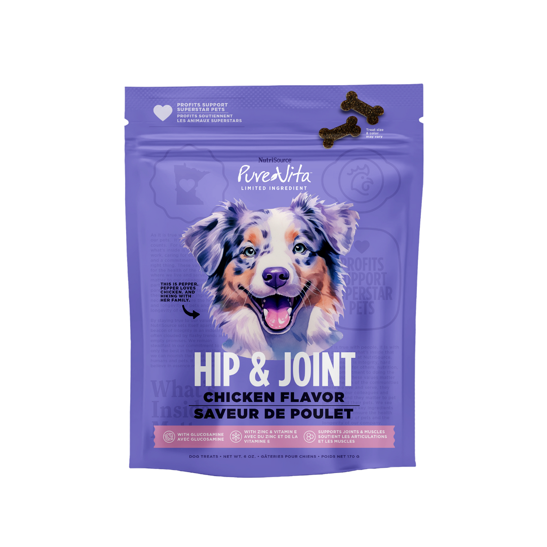 NutriSource PureVita - Hanche & Articulation, Saveur de Poulet - Suppléments pour Chiens