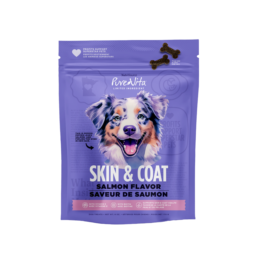 NutriSource PureVita - Peau et Pelage, Saveur de Saumon - Suppléments pour Chiens