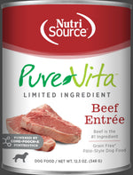 Voir l’image dans la galerie, NutriSource PureVita - Chien Pâté de Boeuf à Ingrédients Limités - Nourriture Humide Sans Grains pour Chiens en Tetra Pak